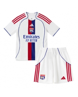 Olympique Lyonnais Maglia Gara Casa Repliche 2025-26 Bambino Maniche Corte